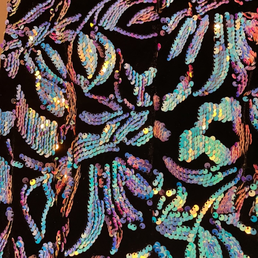 Size 10 Velvet Sequin prom dress - Picture 5 of 9